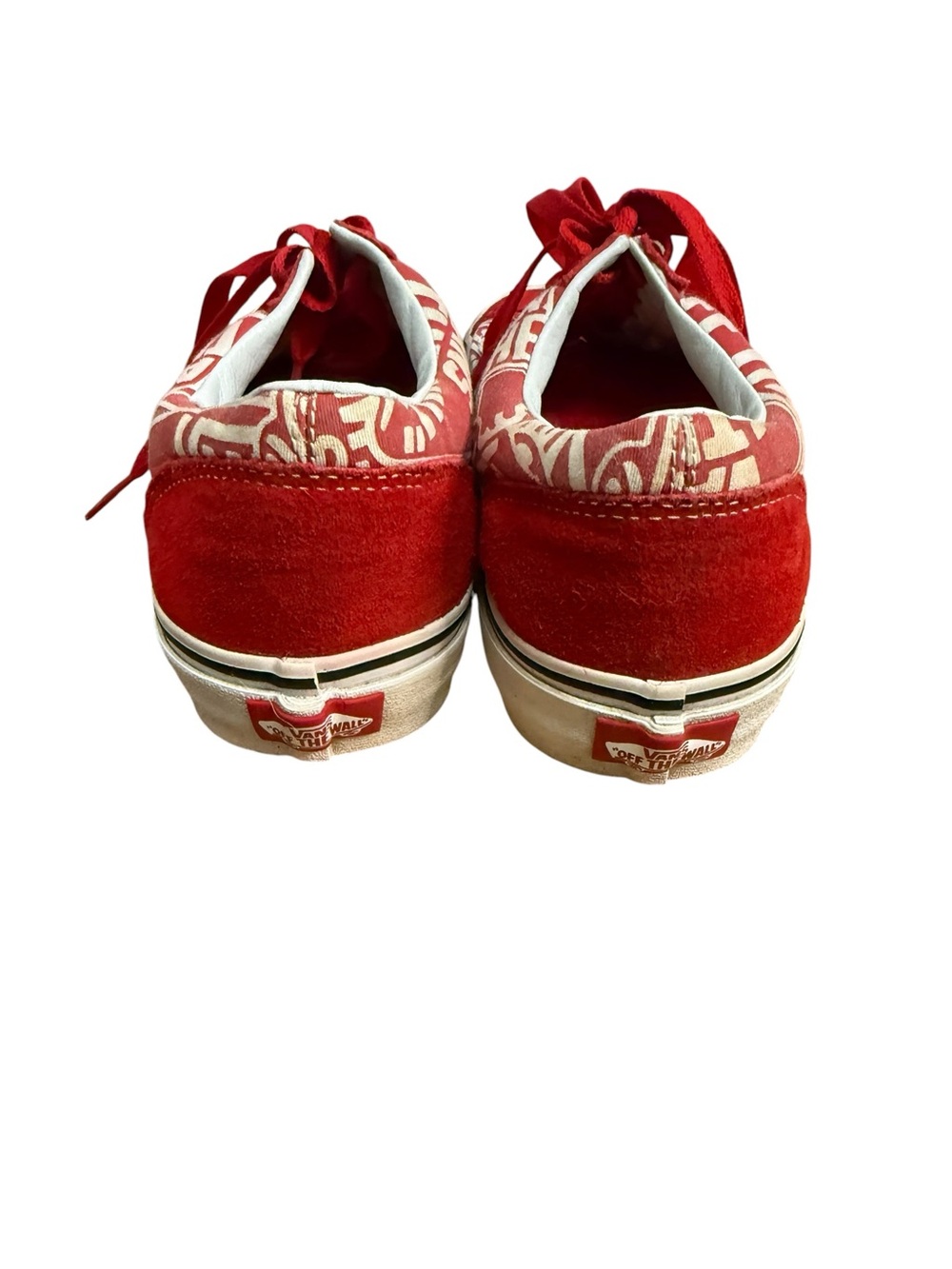 Vans Red White Checkered Sneakers Shoes Women's Size 8.5 - Picture 4 of 7